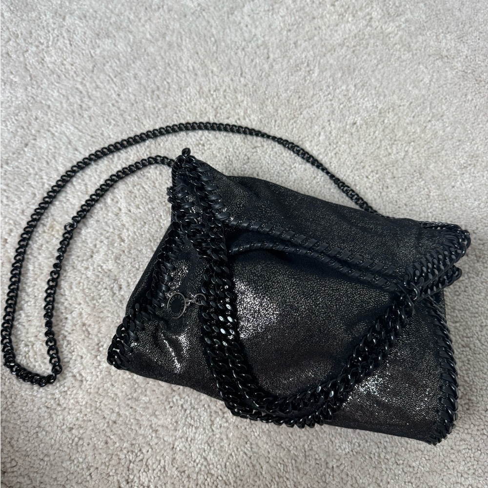 Stella McCartney Black Crossbody Bag Sleek Minimalist Design